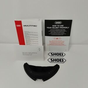 Genuine SHOEI MULTITEC Chin Curtain Helmet Accessory Bag with Manuals & Stickers